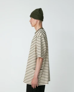 Heavy Cotton Border T-Shirt -Snow Peak Shop SW 25SU203 0506 623 jpg