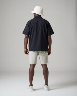 Light Grey Breathable Quick Dry Shirt – Recycled Crepe Textured Shielded Button Pullover -Snow Peak Shop SnowPeak SS23 0643