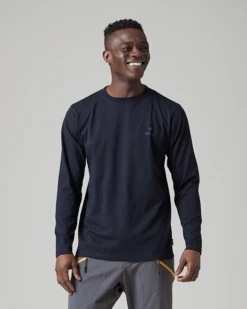 Botanical Long Sleeve T-Shirt - Lightweight Cotton-Blend Graphic Crew Neck -Snow Peak Shop SnowPeak SS23 0761