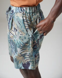 Snow Peak Printed Breathable Quick Dry Shorts – Recycled Crepe-Textured Baggy Fit -Snow Peak Shop SnowPeak SS23 0811