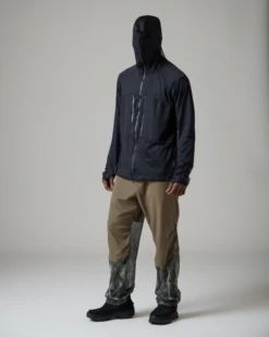 Insect Shield Mesh Jacket in Olive Green – Breathable Bug Repellent Hooded Shell with Reinforced Panels -Snow Peak Shop SnowPeak SS23 0813