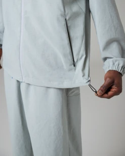 Recycled Polyester Poplin Full-Zip Jacket – Matte Black Wrinkled Finish Active Shell -Snow Peak Shop SnowPeak SS23 0836