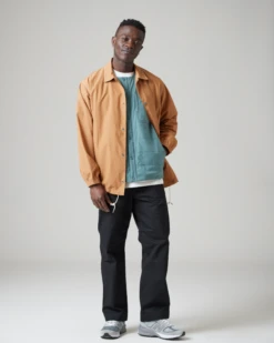 Navy Blue Light Mountain Cloth Jacket – Water Repellent Relaxed Coach's Jacket -Snow Peak Shop SnowPeak SS23 0919