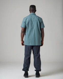 Takibi Light Ripstop Short Sleeve Shirt in Charcoal - Flame-Resistant Cotton Ripstop Button-Up 13 Takibi Light Ripstop Short Sleeve Shirt in Charcoal - Flame-Resistant Cotton Ripstop Button-Up -Snow Peak Shop SnowPeak SS23 0967