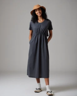 Breathable Quick Dry Dress – Recycled Crepe-Textured Lightweight Maxi -Snow Peak Shop SnowPeak SS23 C 1831