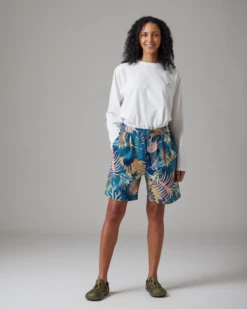 Snow Peak Printed Breathable Quick Dry Shorts – Recycled Crepe-Textured Baggy Fit -Snow Peak Shop SnowPeak SS23 C 2113