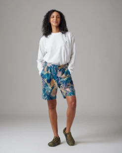 Snow Peak Printed Breathable Quick Dry Shorts – Recycled Crepe-Textured Baggy Fit -Snow Peak Shop SnowPeak SS23 C 2126