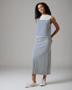 Cotton Nylon Heavy-Weight Pencil Skirt - Ankle Length Slim Fit with Back Split -Snow Peak Shop SnowPeak SS23 C 2201