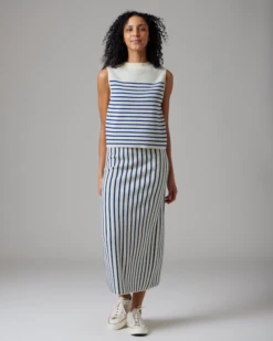 Cotton Nylon Heavy-Weight Pencil Skirt - Ankle Length Slim Fit with Back Split -Snow Peak Shop SnowPeak SS23 C 2234