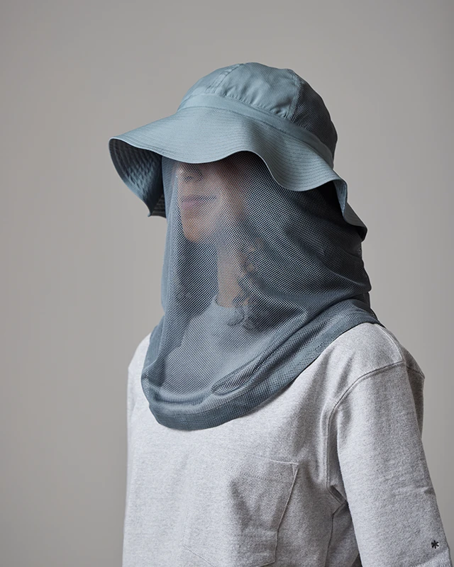 Snow Peak Dark Grey Insect Shield Bucket Hat – Removable Neck Cape Wide Brim Hat 7 Snow Peak Dark Grey Insect Shield Bucket Hat – Removable Neck Cape Wide Brim Hat - Image 5