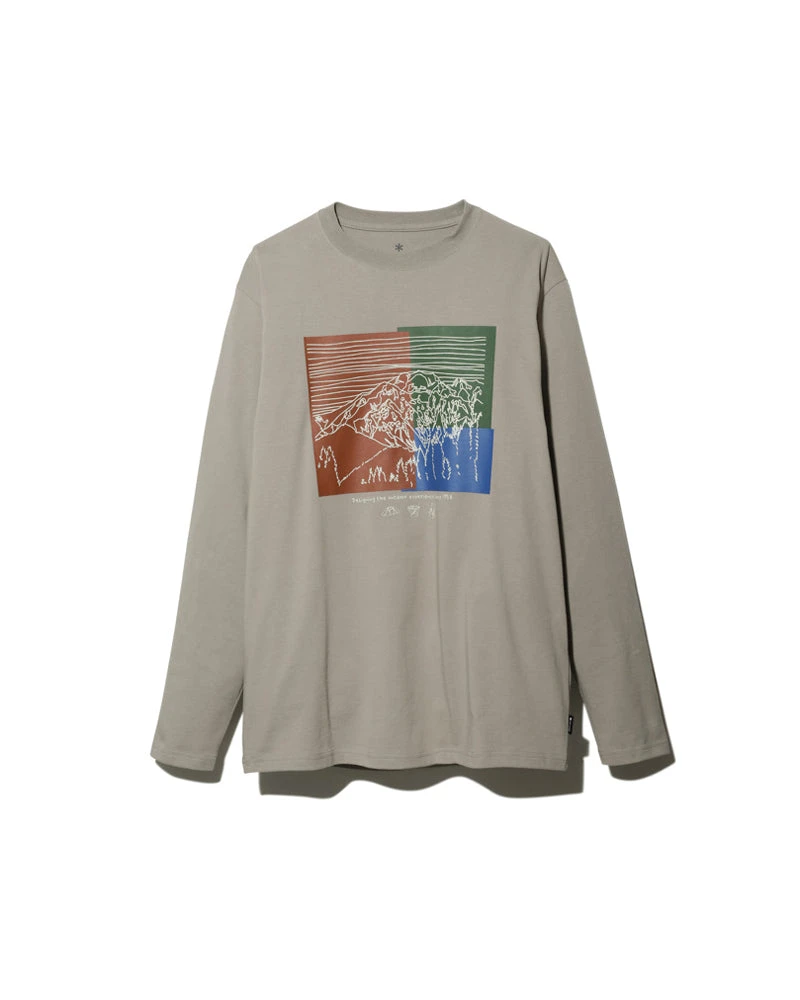 Mt. Echigo Komagatake Graphic Long Sleeve T-Shirt - Organic Cotton Wrinkle-Resistant Top 3 Mt. Echigo Komagatake Graphic Long Sleeve T-Shirt - Organic Cotton Wrinkle-Resistant Top