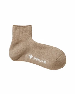 Snow Peak Ash Grey Full Pile Short Socks – Durable Cotton Blend Ankle Socks -Snow Peak Shop UG 653 BG main 01