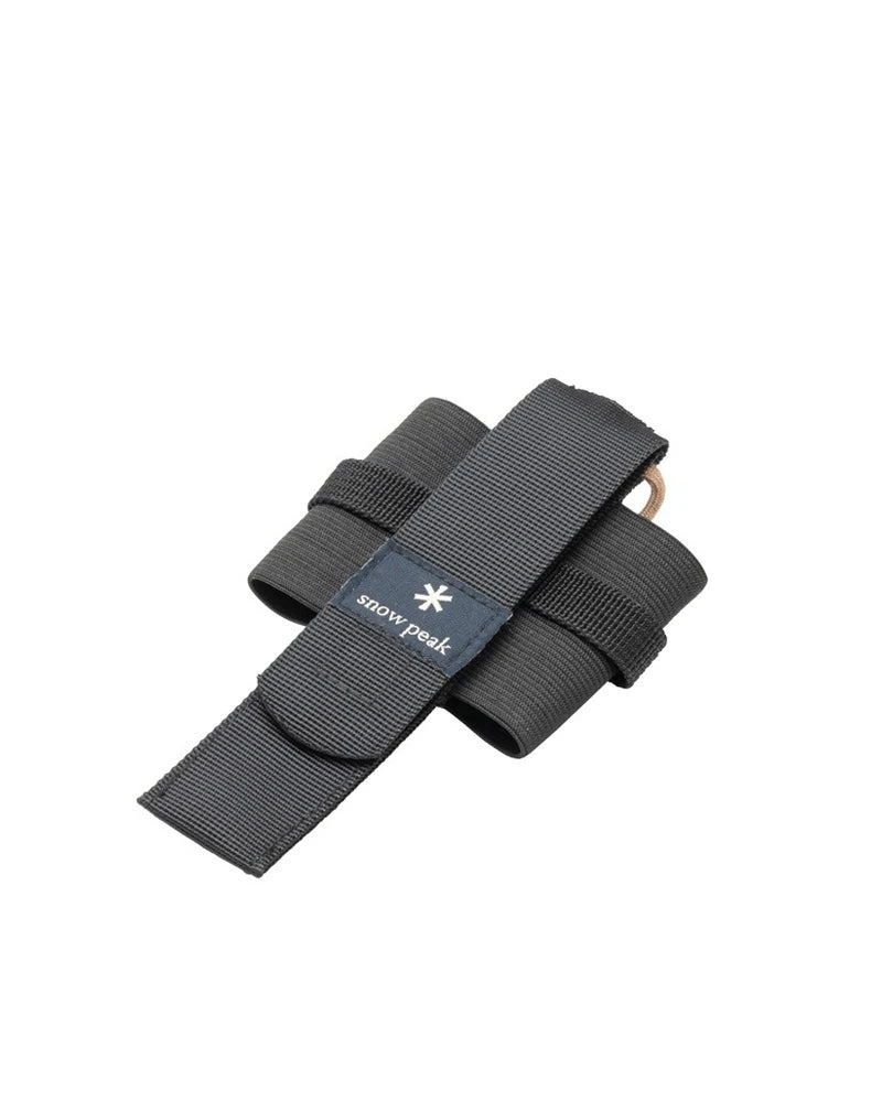 Snow Peak Bottle Carrier - Black Mesh & Tan Strap Hands-Free Drinkware Holder 3 Snow Peak Bottle Carrier - Black Mesh & Tan Strap Hands-Free Drinkware Holder