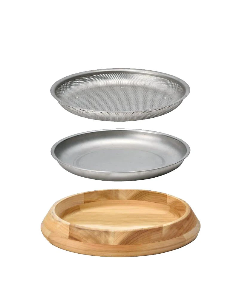 Snow Peak Party Plate - Japanese Laminated Wood & Stainless Steel Serving Set 4 Snow Peak Party Plate - Japanese Laminated Wood & Stainless Steel Serving Set - Image 2