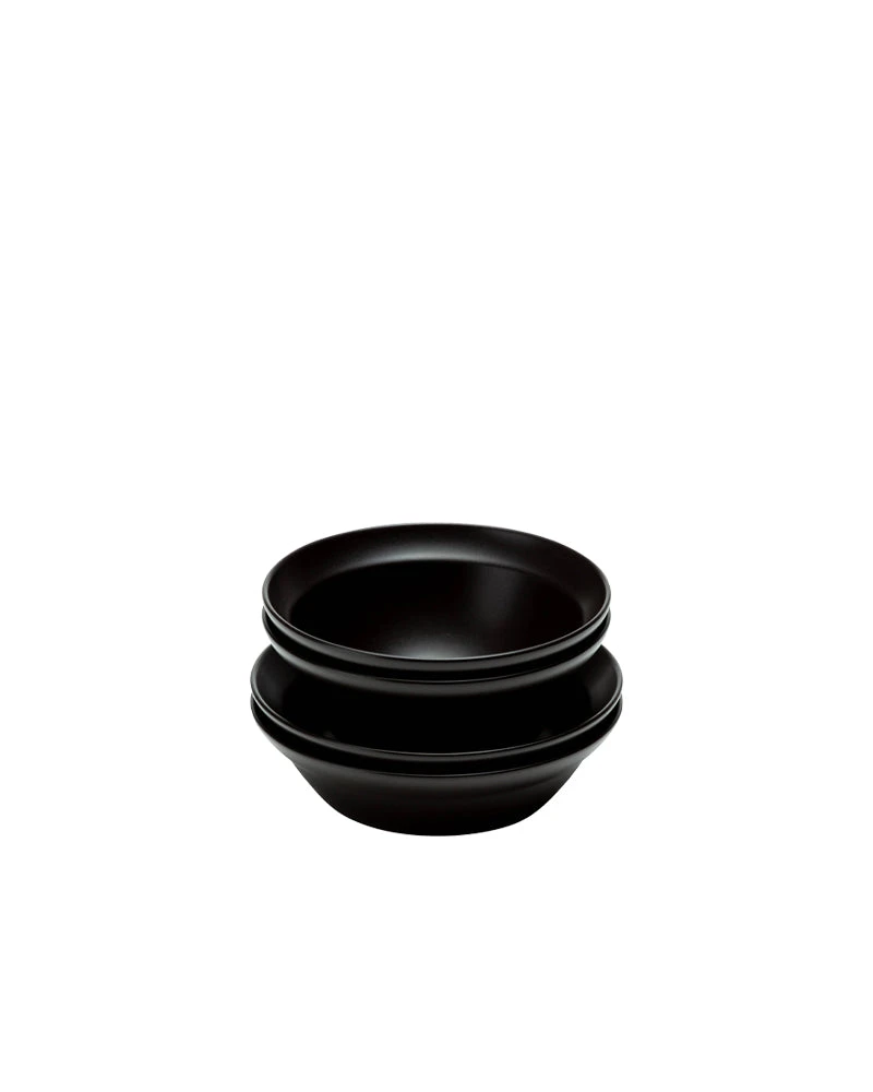 Snow Peak Earthen Zen Pot Bowl Set – Matte Black Ceramic Tableware for Two 4 Snow Peak Earthen Zen Pot Bowl Set – Matte Black Ceramic Tableware for Two - Image 2