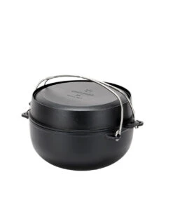 Snow Peak Cast Iron Oven 26cm - Japanese Premium 3-Piece Induction Cookware Set -Snow Peak Shop japanese dutch oven 26 cs 520 alt 05