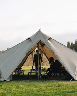 Snow Peak Living Lodge L – Ivory Modular Shelter & Inner Tent Hybrid for Group Camping -Snow Peak Shop living lodge tp 782 lifestyle 07