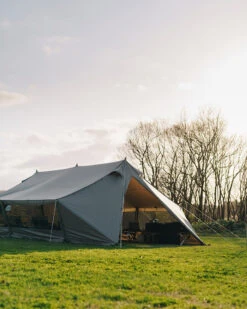 Snow Peak Living Lodge L – Ivory Modular Shelter & Inner Tent Hybrid for Group Camping -Snow Peak Shop living lodge tp 782 lifestyle 08