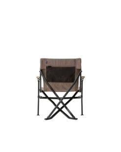 Snow Peak Luxury Low Beach Chair - Brown Canvas with Natural Wood Armrests & Compact Folding Design -Snow Peak Shop lv 093 low chair luxe alt 07