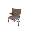 Snow Peak Luxury Low Beach Chair - Brown Canvas with Natural Wood Armrests & Compact Folding Design -Snow Peak Shop lv 093gy low chair luxe gr hero 01