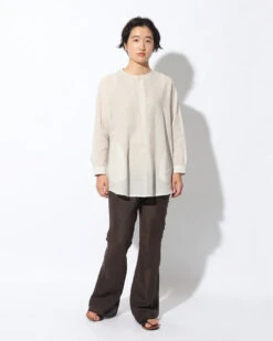 Hand-Woven Pinstripe Sleeping Shirt -Snow Peak Shop sh 22su305 alt 02