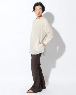 Hand-Woven Pinstripe Sleeping Shirt -Snow Peak Shop sh 22su305 alt 03