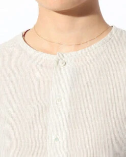 Hand-Woven Pinstripe Sleeping Shirt -Snow Peak Shop sh 22su305 alt 04