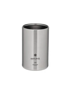 Snow Peak Shimo Can Cooler 350ml – Brushed Stainless Steel Vacuum-Insulated Drink Sleeve