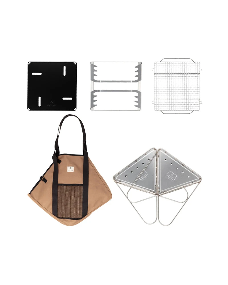 Snow Peak Takibi Fire & Grill Medium – 5-Piece Portable Stainless Steel Fire Pit Set 3 Snow Peak Takibi Fire & Grill Medium – 5-Piece Portable Stainless Steel Fire Pit Set