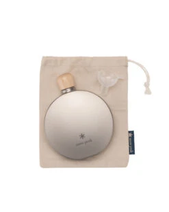 Snow Peak Round Titanium Flask 150 ML – Ultralight Outdoor Liquor Bottle with Wood Cap -Snow Peak Shop tw 116 alt 07